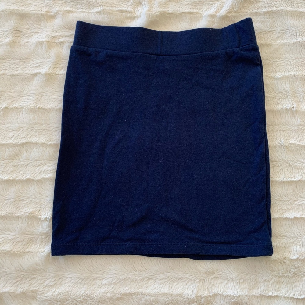 Navy tube skirt